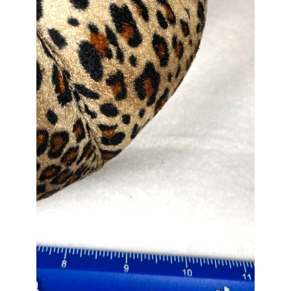 Leopard Print Pumpkin Decor Velvet Leaf Plastic Stem - Picture 12 of 12